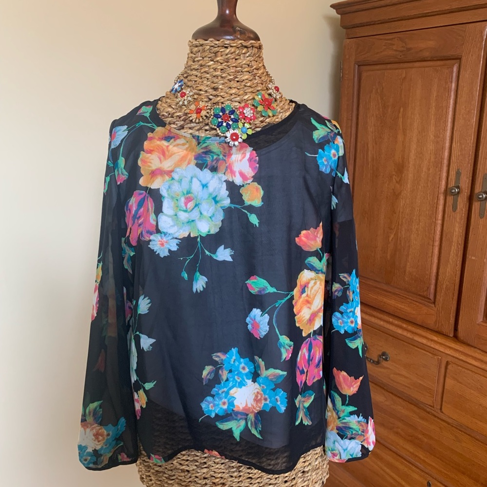 Cupids Diary sheer blouse